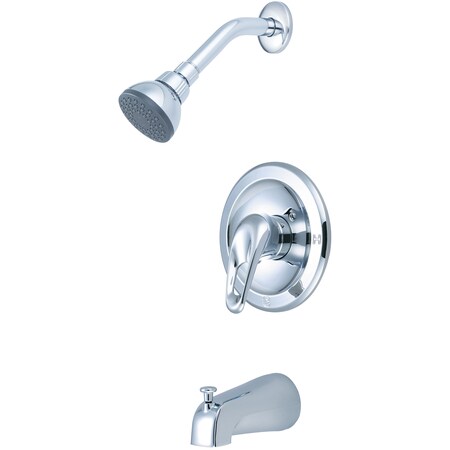 Olympia Faucets Single Handle Tub/Shower Trim Set, Wallmount, Polished Chrome, Style: Traditional T-2310